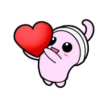 ZUS Buddy holding a heart